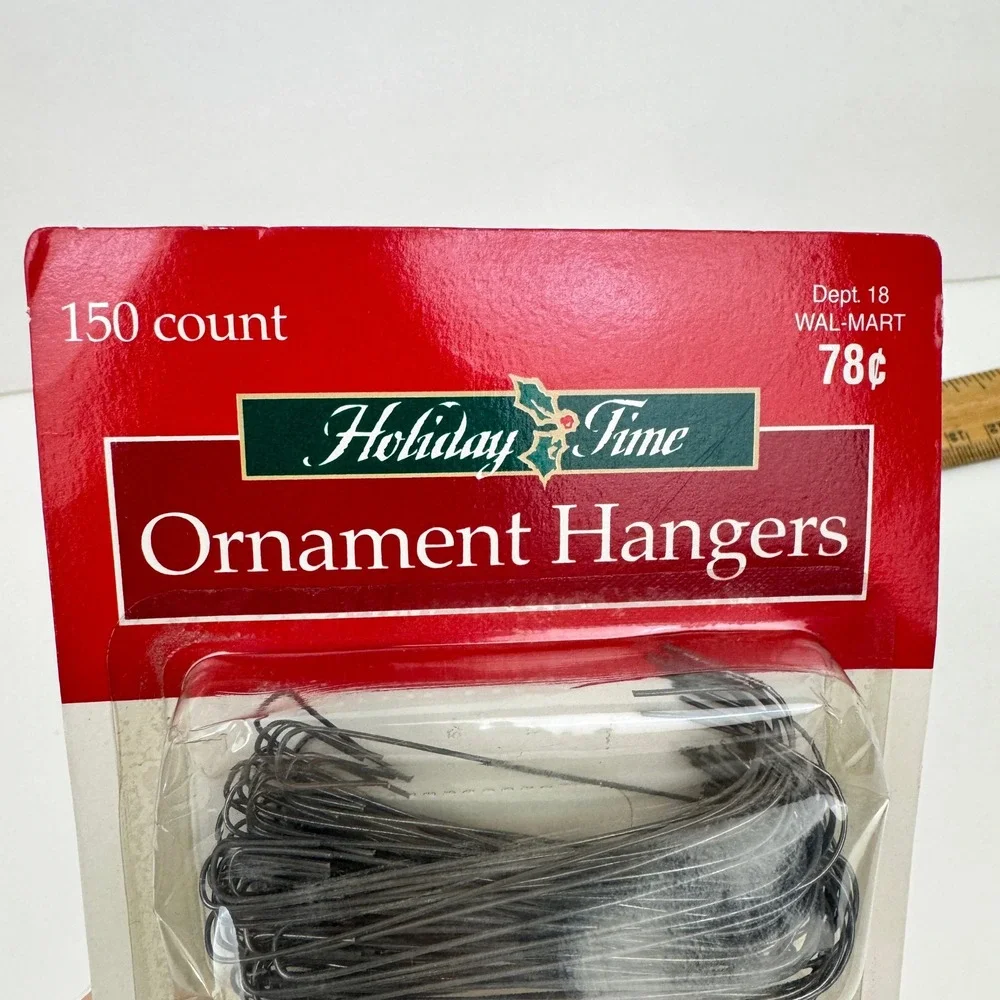 Sealed 150 Vtg Christmas Holiday Time Ornament Hangers Metal Walmart Made Taiwan